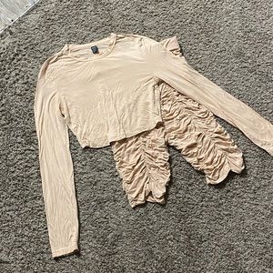 SHEIN Womens nude 2 piece ruched set size small